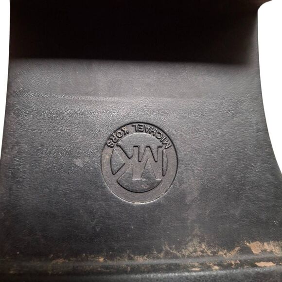 Michael Kors Silver Glitter Combat Boots Women’s 9 Platform Lug Sole Side Zip - Picture 6 of 9